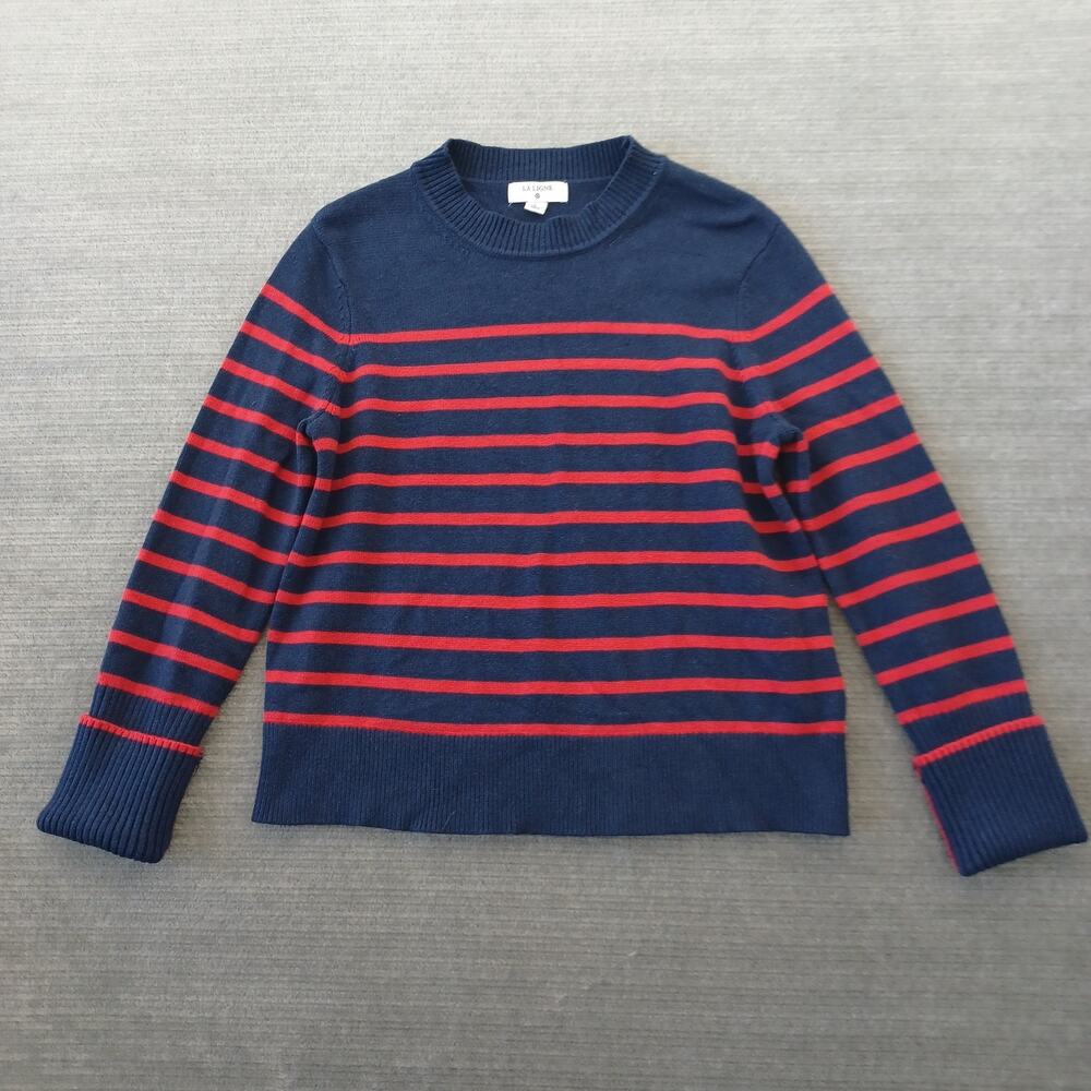 La Ligne Navy and Red Striped Sweater
